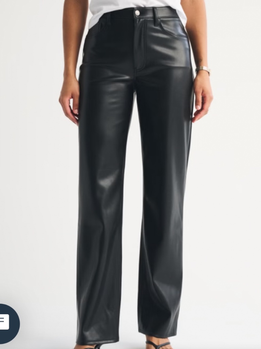 Curve Love High Rise 90s Relaxed Vegan Leather Pant